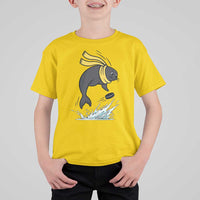 Funny Seal Playing Ice Hockey T Shirt For Kid Winter Sports Gift - Wonder Print Shop