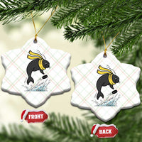 Funny Seal Playing Ice Hockey Ceramic Ornament Winter Sports Gift - Wonder Print Shop
