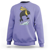 Funny Seal Playing Ice Hockey Sweatshirt Winter Sports Gift - Wonder Print Shop