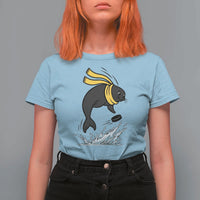 Funny Seal Playing Ice Hockey T Shirt For Women Winter Sports Gift - Wonder Print Shop