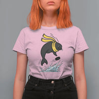 Funny Seal Playing Ice Hockey T Shirt For Women Winter Sports Gift - Wonder Print Shop