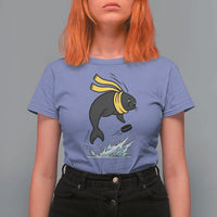 Funny Seal Playing Ice Hockey T Shirt For Women Winter Sports Gift - Wonder Print Shop