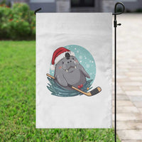 Snowy Seal Ice Hockey Lover Garden Flag Funny Christmas Gift - Wonder Print Shop