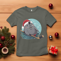 Snowy Seal Ice Hockey Lover T Shirt Funny Christmas Gift - Wonder Print Shop