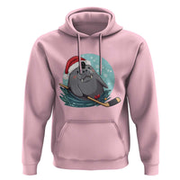 Snowy Seal Ice Hockey Lover Hoodie Funny Christmas Gift - Wonder Print Shop