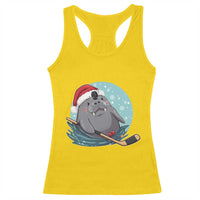 Snowy Seal Ice Hockey Lover Racerback Tank Top Funny Christmas Gift - Wonder Print Shop