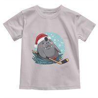 Snowy Seal Ice Hockey Lover Toddler T Shirt Funny Christmas Gift - Wonder Print Shop
