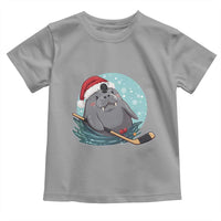 Snowy Seal Ice Hockey Lover Toddler T Shirt Funny Christmas Gift - Wonder Print Shop