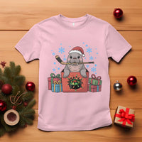 Santa Seal Playing Ice Hockey T Shirt Funny Christmas Gift - Wonder Print Shop