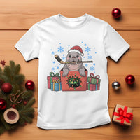 Santa Seal Playing Ice Hockey T Shirt Funny Christmas Gift - Wonder Print Shop