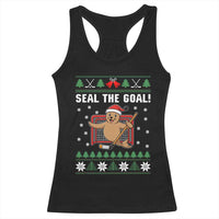 Funny Seal The Goal Racerback Tank Top Goalie Ice Hockey Player Gift - Wonder Print Shop