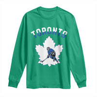 Toronto Ice Hockey Player Long Sleeve Shirt Canadian Winter Sport - Wonder Print Shop