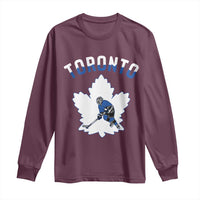 Toronto Ice Hockey Player Long Sleeve Shirt Canadian Winter Sport - Wonder Print Shop