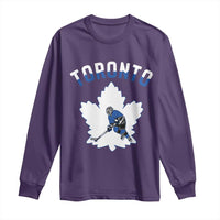 Toronto Ice Hockey Player Long Sleeve Shirt Canadian Winter Sport - Wonder Print Shop