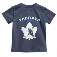 Toronto Ice Hockey Player Toddler T Shirt Canadian Winter Sport - Wonder Print Shop