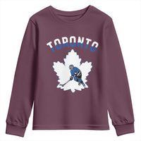 Toronto Ice Hockey Player Youth Sweatshirt Canadian Winter Sport - Wonder Print Shop