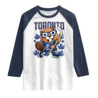 Toronto Ice Hockey Beaver Raglan Shirt Canadian Pride Gift - Wonder Print Shop