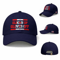 Elbows Up Gloves Off Baseball Cap Canadian Ice Hockey Lover Gift