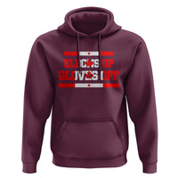 Elbows Up Gloves Off Hoodie Canadian Ice Hockey Lover Gift - Wonder Print Shop