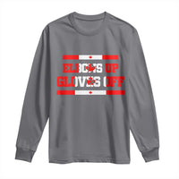 Elbows Up Gloves Off Long Sleeve Shirt Canadian Ice Hockey Lover Gift - Wonder Print Shop