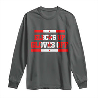 Elbows Up Gloves Off Long Sleeve Shirt Canadian Ice Hockey Lover Gift - Wonder Print Shop