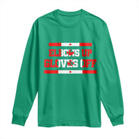 Elbows Up Gloves Off Long Sleeve Shirt Canadian Ice Hockey Lover Gift - Wonder Print Shop