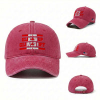 Elbows Up Gloves Off Washed Cotton Baseball Cap Canadian Ice Hockey Lover Gift