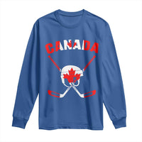 Canada Hockey Fan Ice Hockey Gear Red White Gift Long Sleeve Shirt - Wonder Print Shop