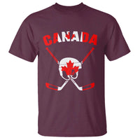 Canada Hockey Fan Ice Hockey Gear Red White Gift T Shirt - Wonder Print Shop