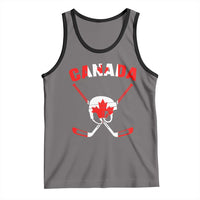 Canada Hockey Fan Ice Hockey Gear Red White Gift Tank Top - Wonder Print Shop