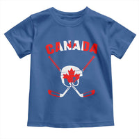 Canada Hockey Fan Ice Hockey Gear Red White Gift Toddler T Shirt - Wonder Print Shop