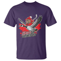 Elbows Up Gloves Off T Shirt Canadian Ice Hockey Beaver Gift - Wonder Print Shop