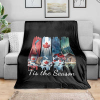 Christmas Canada Ice Hockey Lover Throw Blanket Tis The Season - Wonder Print Shop