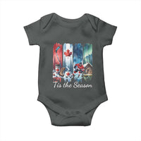 Christmas Canada Ice Hockey Lover Baby Onesie Tis The Season - Wonder Print Shop