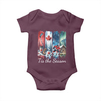 Christmas Canada Ice Hockey Lover Baby Onesie Tis The Season - Wonder Print Shop