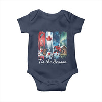 Christmas Canada Ice Hockey Lover Baby Onesie Tis The Season - Wonder Print Shop