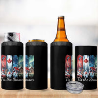 Christmas Canada Ice Hockey Lover 4 in 1 Can Cooler Tumbler Tis The Season - Wonder Print Shop