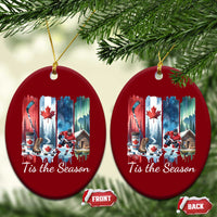 Christmas Canada Ice Hockey Lover Ceramic Ornament Tis The Season - Wonder Print Shop