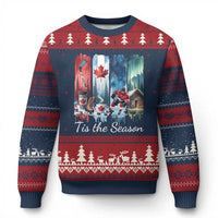 Xmas Canada Ice Hockey Lover Ugly Christmas Sweater Tis The Season - Wonder Print Shop