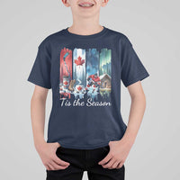 Christmas Canada Ice Hockey Lover T Shirt For Kid Tis The Season - Wonder Print Shop