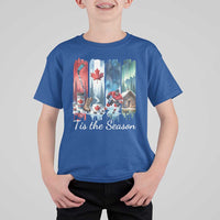 Christmas Canada Ice Hockey Lover T Shirt For Kid Tis The Season - Wonder Print Shop