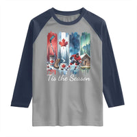 Christmas Canada Ice Hockey Lover Raglan Shirt Tis The Season - Wonder Print Shop
