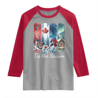 Christmas Canada Ice Hockey Lover Raglan Shirt Tis The Season - Wonder Print Shop