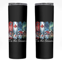 Christmas Canada Ice Hockey Lover Skinny Tumbler Tis The Season - Wonder Print Shop