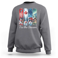 Christmas Canada Ice Hockey Lover Sweatshirt Tis The Season - Wonder Print Shop