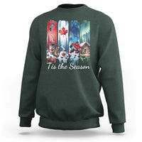 Christmas Canada Ice Hockey Lover Sweatshirt Tis The Season - Wonder Print Shop