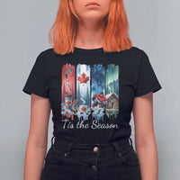 Christmas Canada Ice Hockey Lover T Shirt For Women Tis The Season - Wonder Print Shop
