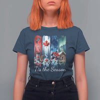 Christmas Canada Ice Hockey Lover T Shirt For Women Tis The Season - Wonder Print Shop