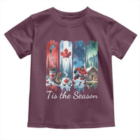Christmas Canada Ice Hockey Lover Toddler T Shirt Tis The Season - Wonder Print Shop