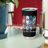 Christmas Canada Ice Hockey Lover Tumbler Cup Tis The Season - Wonder Print Shop
